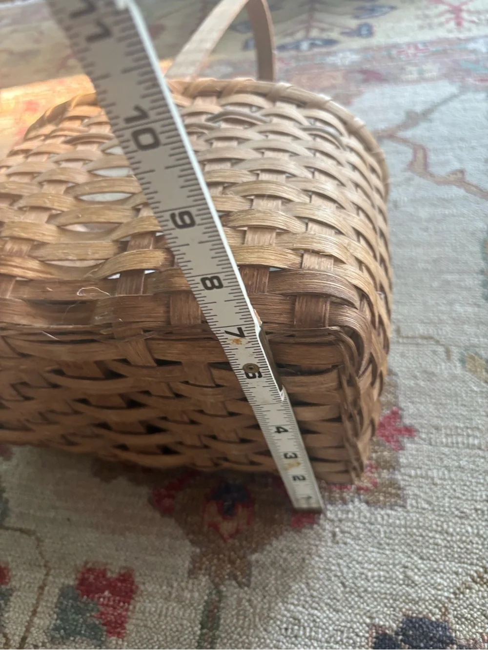 Woven Natural Rattan Bread Basket with Handle